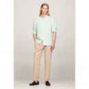 Pigment Dyed Li Solid Rf Shirt Mint Gel  TOMMY HILFIGER