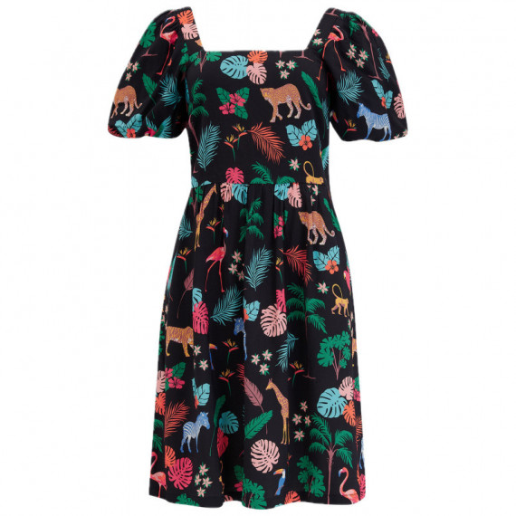 SUGARHILL BRIGHTON Vestidos Vestido Sugarhill Lilou Black Tropical Safari