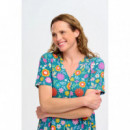 SUGARHILL BRIGHTON Vestidos Vestido Sugarhill MIDI Smock Teal Folk Floral
