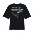 Camiseta THE DUDES Cool Link Oversized Negro