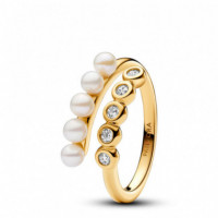 PANDORA Anillo Abierto Perlas Cultivadas de Agua Dulce y Gemas 163146C01