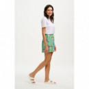 SUGARHILL BRIGHTON Pantalones Shorts Sugarhill Enola Green Rainbow Palms