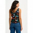 SUGARHILL BRIGHTON Camisas y Tops Top Sugarhill Romy Black Tropical Safari