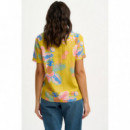 SUGARHILL BRIGHTON Camisas y Tops Top Sugarhill Rosalie Yellow Tropical Fruits