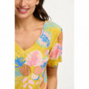 SUGARHILL BRIGHTON Camisas y Tops Top Sugarhill Rosalie Yellow Tropical Fruits