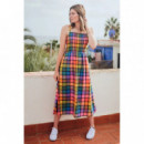 SUGARHILL BRIGHTON Vestidos Vestido Sugarhill Denali MIDI Multi Summer Rainbow Check