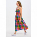 SUGARHILL BRIGHTON Vestidos Vestido Sugarhill Denali MIDI Multi Summer Rainbow Check