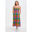 SUGARHILL BRIGHTON Vestidos Vestido Sugarhill Denali MIDI Multi Summer Rainbow Check