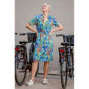 SUGARHILL BRIGHTON Vestidos Vestido Sugarhill Justine Camisero MIDI Teal Rainbow Jungle