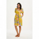 SUGARHILL BRIGHTON Vestidos Vestido Sugarhill Lilou Yellow Tropical Fruits