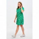 SUGARHILL BRIGHTON Vestidos Vestido Sugarhill Raven de Punto Green Colour Pop Leopard