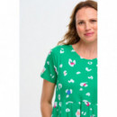 SUGARHILL BRIGHTON Vestidos Vestido Sugarhill Raven de Punto Green Colour Pop Leopard