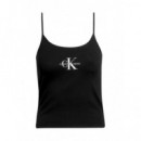 Monologo Strappy Tank Top Ck Black  CALVIN KLEIN