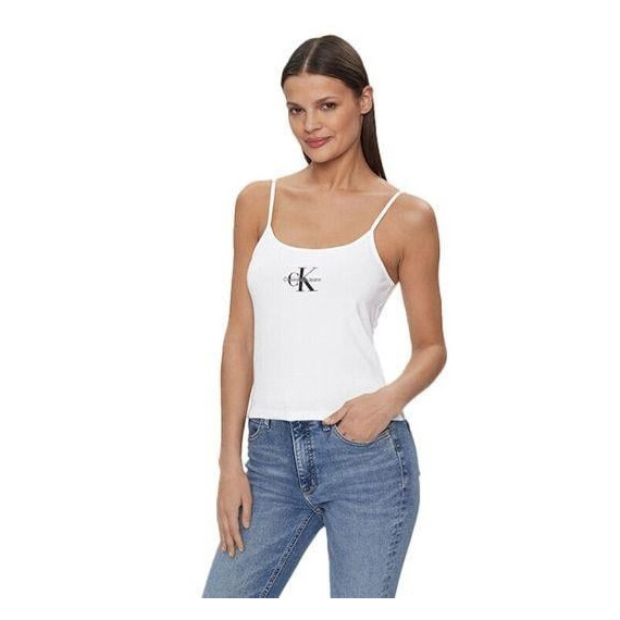 Monologo Strappy Tank Top Bright White  CALVIN KLEIN
