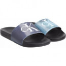 Slide Lenticular Black/dusk Blue/peacoat  CALVIN KLEIN