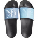 Slide Lenticular Black/dusk Blue/peacoat  CALVIN KLEIN