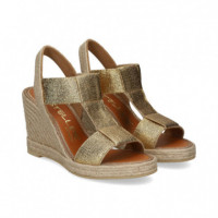 Sandalia Bebe Elastico Oro  CASTELLER