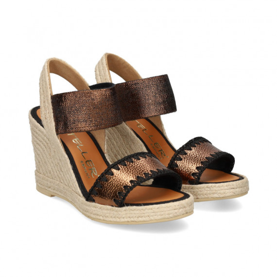 2 Tiras Bordada Elastica+piel Bronce  CASTELLER