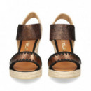 2 Tiras Bordada Elastica+piel Bronce  CASTELLER