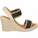 2 Elasticos Rafia Bordada Negro  CASTELLER