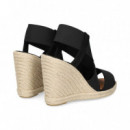 Sandalia Cruzada Elastica Negro  CASTELLER