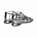 Sandalia Medios Circulos Plomo  ALBANO