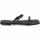 2 Tiras Trenzadas Strass Negro  NICOLAS LAINAS