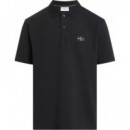 Texture Polo Ck Black  CALVIN KLEIN