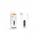 ACCETEL Cable Datos  Lightning/M a Usb A/M 30Cms CU303 Blanco