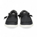 Wallabee Negro  HEY DUDE