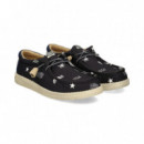 Wallabee Print Negro  HEY DUDE