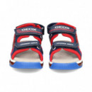 3 Velcros Piel+malla Azul+rojo  GEOX