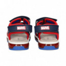 3 Velcros Piel+malla Azul+rojo  GEOX