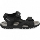 Sandalia Velcros Negro  GEOX