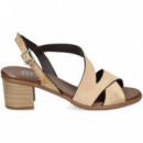 Sandalia Zig-zag ante Beige  PLUMERS