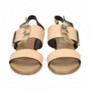 2 Tiras Hebilla ante Beige  PLUMERS