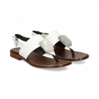 Esclava Aplique Piel Blanco  PLUMERS