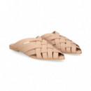 Mule Trenzado Piel Beige  MIUXA