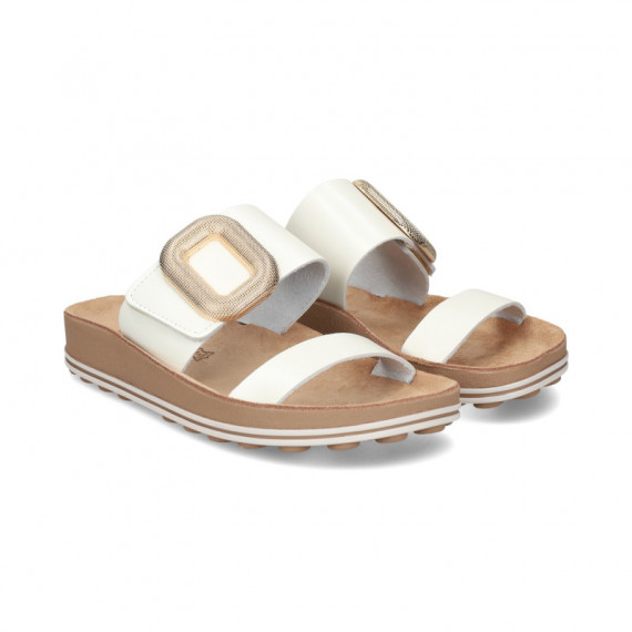 Pala 2 Tiras + Aplique Piel Blanco  FANTASY