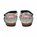 Sandalia Velcros Azul+print  GEOX