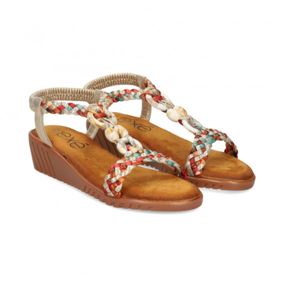 Trenzada Textil Oro+multicolor  EXE