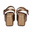 Sandalia Cruzada Trenzado Bronce  PONS QUINTANA