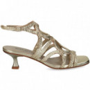 Sandalia Circulos Gilda Trenzada Platino  PONS QUINTANA