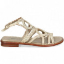 Sandalia Circulos Gilda Trenzada Platino  PONS QUINTANA