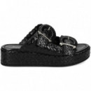 Pala 2 Hebillas Tranzado Negro  PONS QUINTANA