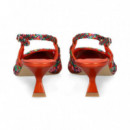 sin Talon Trenzado Multi Naranja  PONS QUINTANA