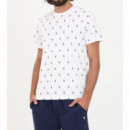 Camiseta Polo Ralph Lauren blanca multilogos