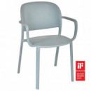 Silla de Jardín Apilable Trena Color Blue Grey Ezpeleta®  EZPELETA