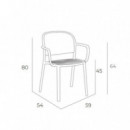 Silla de Jardín Apilable Trena Color Blue Grey Ezpeleta®  EZPELETA