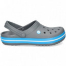 Zueco Franja en Piso Cielo+gris  CROCS